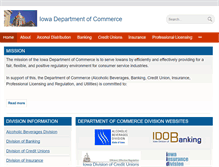Tablet Screenshot of commerce.iowa.gov