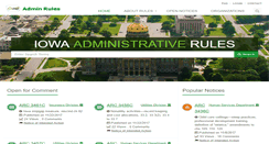 Desktop Screenshot of adminrules.iowa.gov