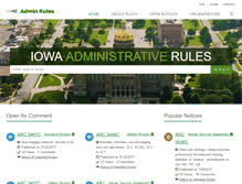 Tablet Screenshot of adminrules.iowa.gov