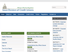 Tablet Screenshot of creditunions.iowa.gov